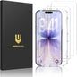 UNBREAKcable 3-Pack Screen Protector for iPhone 16 Pro, Double Shatterproof Tempered Glass [Easy Installation Frame] [9H Hardness] [99.99% HD Clear] [Case Friendly] for iPhone 6.3 inch