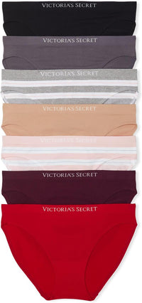 Victoria's Secret Women's Seamless Bikini Underwear, Moderate Coverage Panties for Women, Multi Pack (XS-XXL)