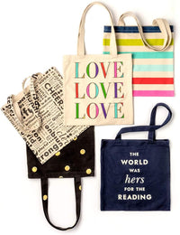kate spade new york Cute Canvas Tote Bag for Women, Black Canvas Beach Bag, Book Tote with Pocket, Scatter Dot