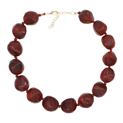 We We Chunky Colorful Beaded Necklace for Women Large Boho Statement Bead Chokers Necklaces Turquoise Blue Big Beads Jewelry Neck Summer Beach