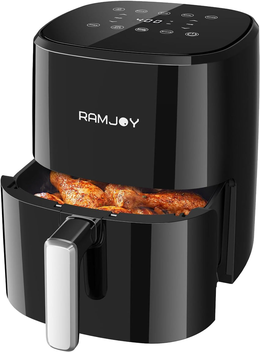 Air Fryer 6.8 Quarts, 10-in-1 Functions, Air Fry, Roast, Bake, Broil, Dehydrate, Large & Compact Air Fryers, Nonstick & Dishwasher-Safe Airfryer Basket, Stainless Steel Air Fryer, Easy to Use