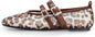 Gothictor Women's Mesh Ballet Flats Round Toe Leopard Mary Jane Shoes Women | Cushioned Comfort, Easy to Style, Buckle Strap, Cheetah Print, Ballerina, Breathable, Lightweight, Dressy Casual, Non-Slip