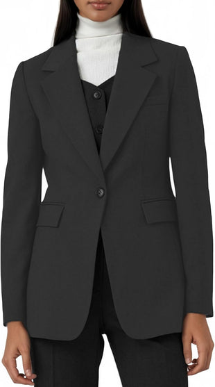 Mina Self 2025 Fall Women's Blazer Classic-Fitted Notched Lapel One-Button Front Work Business Suit Jackets with Pockets