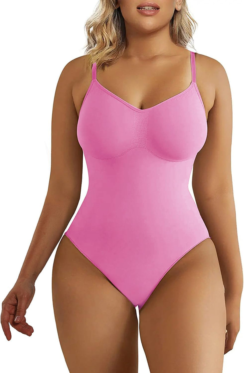 SHAPERX Women's Seamless Shapewear Bodysuit Tummy Control Body Shaper Waist Snatching Body Suit