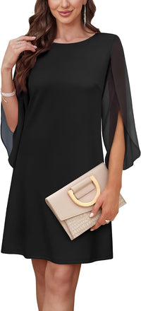 RUMIA Womens Cocktail Dresses Flutter Sleeve Wedding Guest Dresses for Women 2025 Trendy