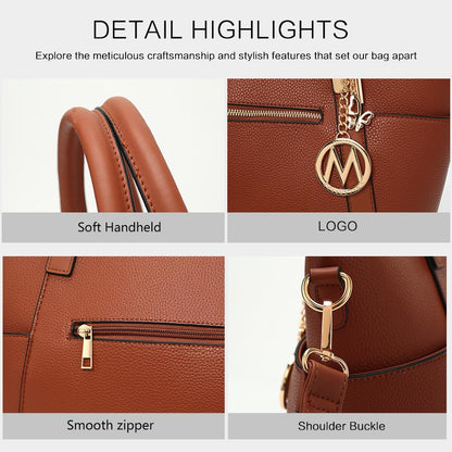 MKF Collection Tote Bag for Women Vegan Leather Shoulder Bag – Top-Handle Purse, Ladies Handbag by Mia K