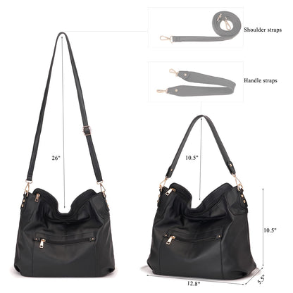 Large Crossbody Bags Ladies Shoulder Handbags Purse and Wallet Set for Women Totes Hobo Purses