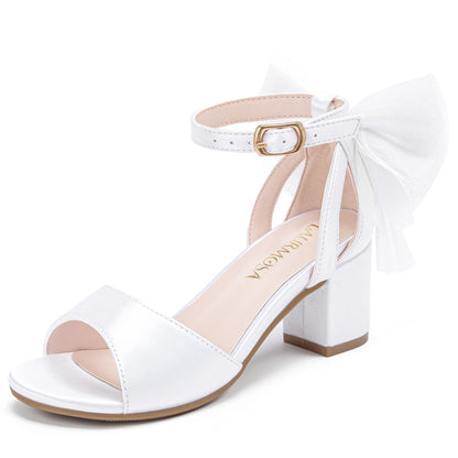 LAURMOSA High Heels for Girls Dress Shoes for Kids Flower Girl White Size 4LAURMOSA High Heels for Girls Dress Shoes for Kids Flower Girl White Size 4