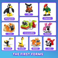 HOGOKIDS 60 Kinds Party Favors for Kids, 20 Pack 3-in-1 Animals Building Block Toy Sets for Goodie Bags Stocking Stuffer Classroom Prizes Birthday Christmas Easter Gifts for Boys Girls Ages 6-12+