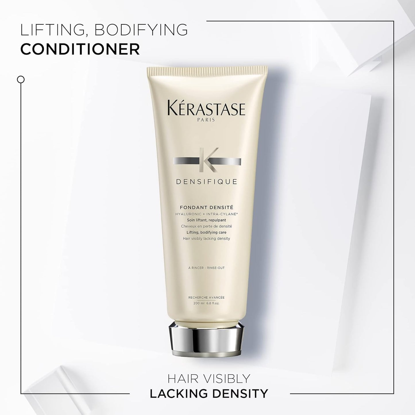 Kerastase Densifique Densité Thickening Conditioner For Fine, Thin, and Thinning Hair - Strengthens and Hydrates With Hyaluronic Acid For Fuller Looking Hair, 6.8 Fl Oz