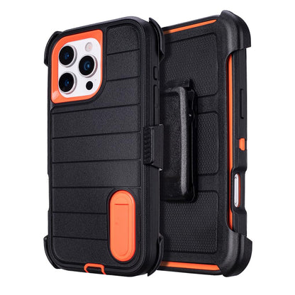for Phone Case iPhone 16 Pro Case Black with Belt Clip Heavy Duty Holster for Shockproof Cases,3 Layers of Sturdy,Military Grade Defender Cover for iPhone 16 Pro Cases Black 6.3 Inch