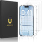 UNBREAKcable 3-Pack Screen Protector for iPhone 16 Pro, Double Shatterproof Tempered Glass [Easy Installation Frame] [9H Hardness] [99.99% HD Clear] [Case Friendly] for iPhone 6.3 inch