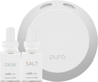 Pura Smart Home Fragrance Device Starter Set - Pura 4 - Scent Diffuser for Home - Includes Fragrance Aroma Diffuser - Square Box, Maui Mango and Signature Island Blend Scent Refills