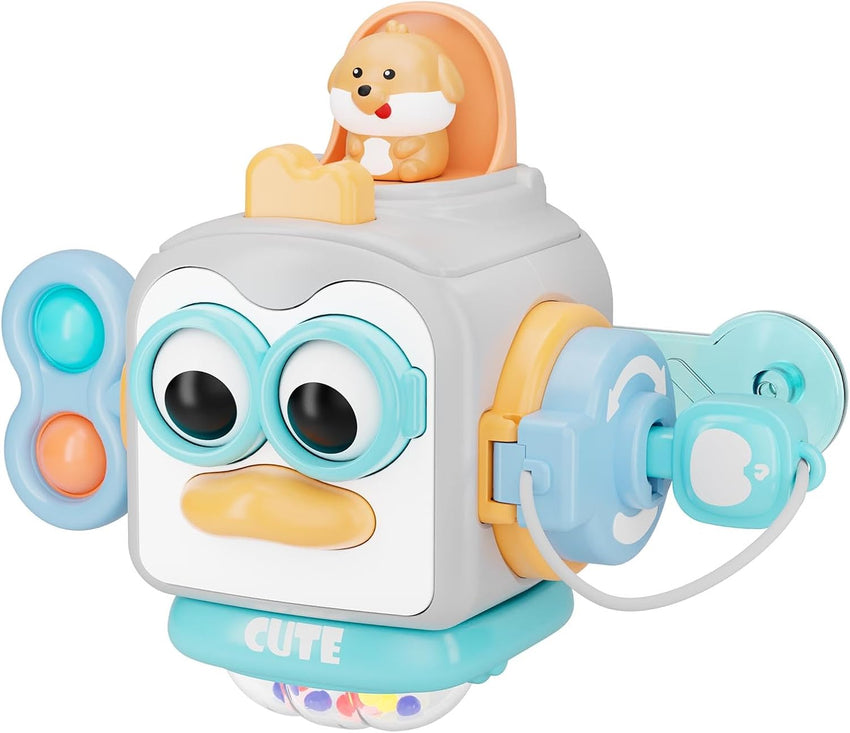 Montessori Toys for 1 Year Old,Sensory Toys for Toddlers 1-3,Baby Travel Activities Busy Board Cube,Fine Motor Skills Educational Toys,Birthday Gift for Kids Aged 6, 9, 10, 12, 18 Months