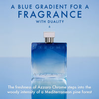 Azzaro Chrome Eau de Parfum - Fresh Aquatic Mens Cologne - Fougère, Aromatic & Woody Fragrance - Citrus Notes of Green Mandarin - Lasting Wear - Classic Clean Scent - Luxury Perfumes for Men