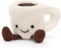 Jellycat Amuseables Espresso Cup Coffee Stuffed Toy, 4 inches - Drink Plush - Fun Gift Idea