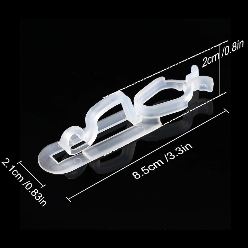 Blulu 150 Pcs Christmas Light Clips Hooks, Outdoor Universal Gutter and Shingle Clip Compatible with C9 C7 C6 for Roof, Roof Ridge Line, Fence, Icicle Lights (Clear)