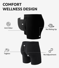 DAVID ARCHY Men's Breathable Underwear Soft Comfortable Moisture-Wicking with Fly Underwear Boxer Briefs for Men 3 Pack