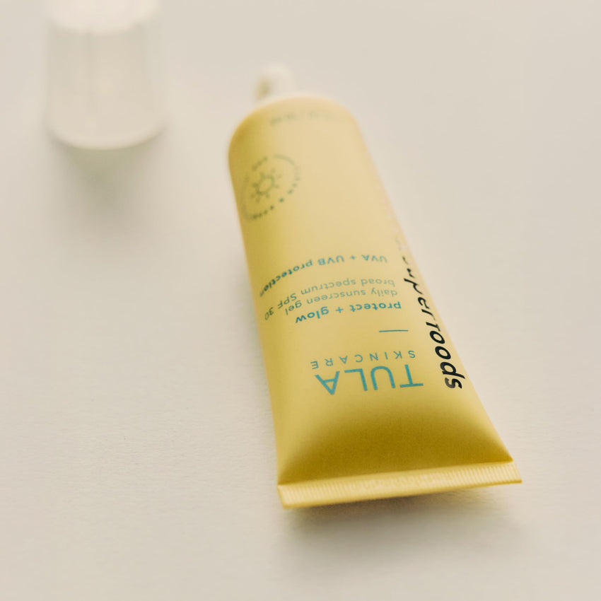 TULA Skin Care Protect + Glow Daily Sunscreen Stick Gel Broad Spectrum SPF 30 - Skincare-First, Non-Greasy, Non-Comedogenic & Reef-Safe with Pollution & Blue Light Protection.