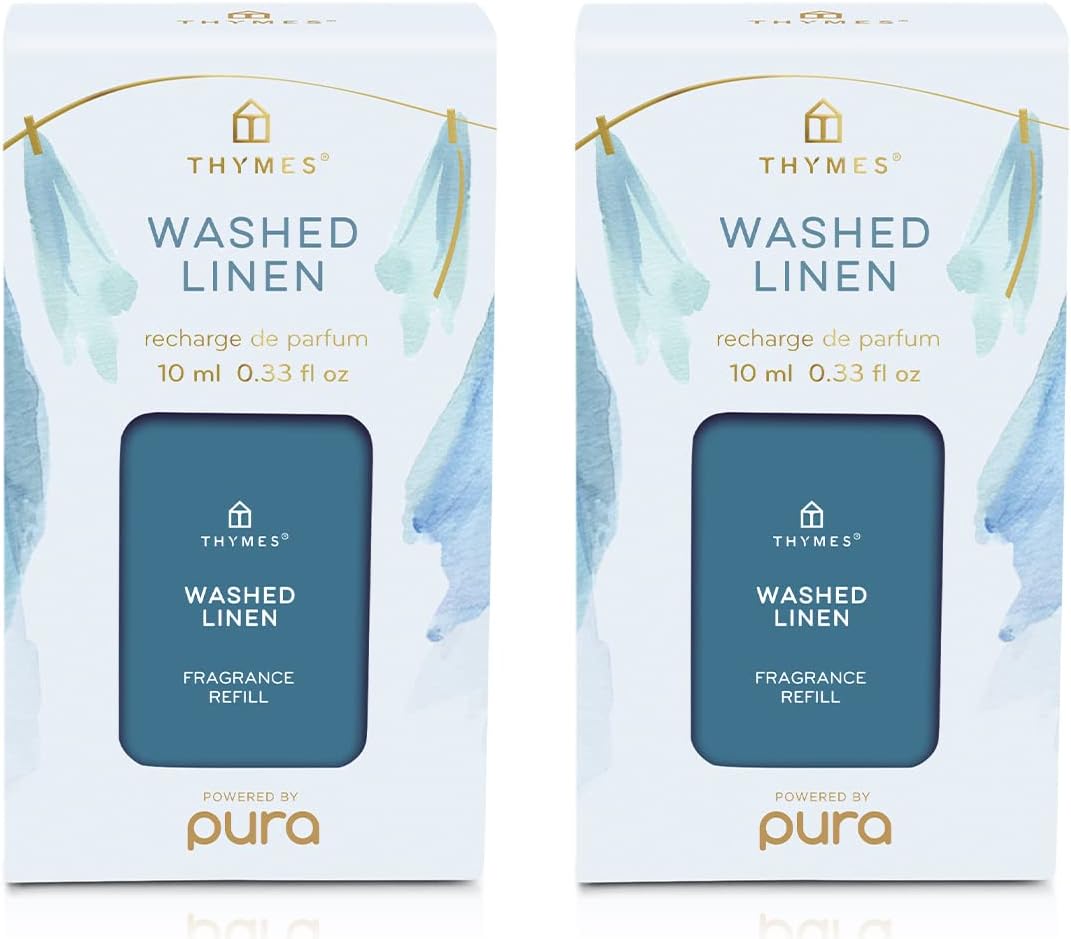 Thymes Pura Refills – 2 Pack of Oil Diffuser Scents – Long-Lasting Pura Diffuser Refills – Premium Home Fragrance – Notes of Pressed Apple, Clove & Cardamom (Simmered Cider, Pack of 2)