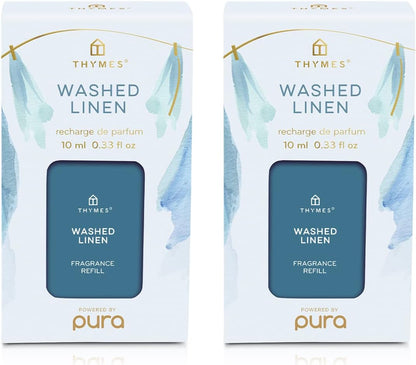 Thymes Pura Refills – 2 Pack of Oil Diffuser Scents – Long-Lasting Pura Diffuser Refills – Premium Home Fragrance – Notes of Pressed Apple, Clove & Cardamom (Simmered Cider, Pack of 2)