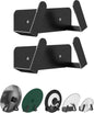 NOTMBESTM Pot Lid Organizer, 2 Pack Lid Holders Inside Cabinet, Wall Mount Rack Fit for Cutting Board, Fixed by Adhesive or Screw (Black)