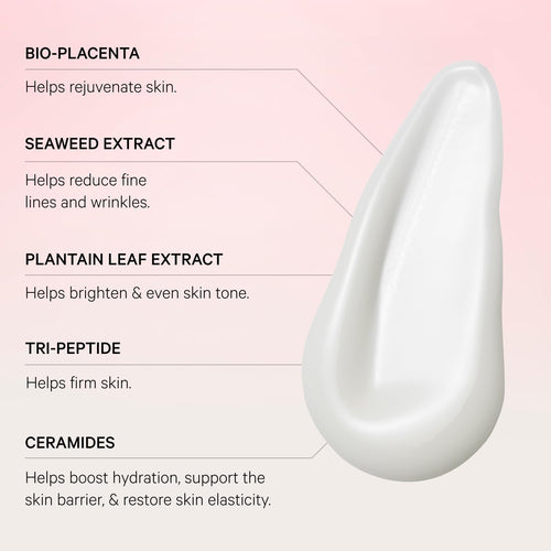 MZ Skin Reviving Bio-Placenta & Stem Cell Serum - Night Treatment for Powerful Rejuvenation, With Peptides, Squalane & Hyaluronic Acid, Perfect For Anti-Aging, Wrinkles & Fine Lines