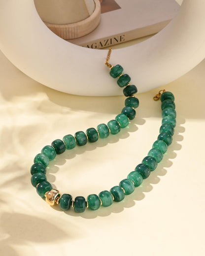 Chunky Beaded Statement Necklace for Women Trendy Colorful Boho Resin Bead Choker Necklaces Summer Handmade Jewelry Gifts Accessories