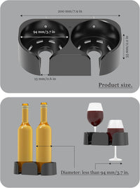 NOTMBESTM Shower Drink Holder for Beer, Drink, Wine, Bottle, Can, Coffee, Shower Beer Holder Fit for Wall or Desk Cup Organizer, Shower Cup Holder for Bath Wine Glass, Give It as a Gift (Black)