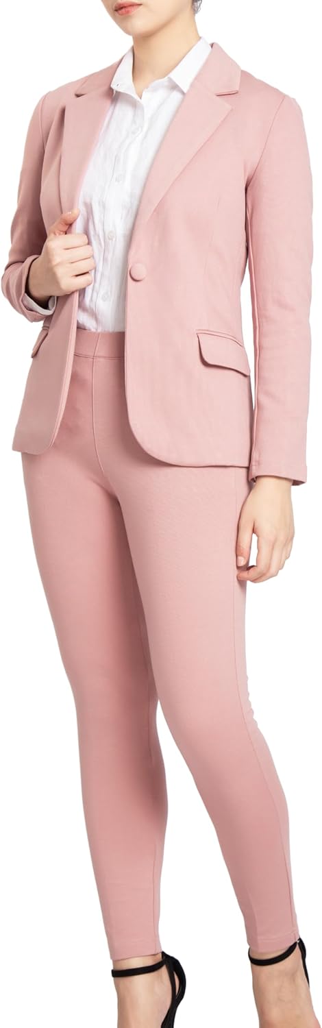Marycrafts Women’s Two Piece Suits – Business Blazer Pant Suit Set, Professional Work Outfit for Office