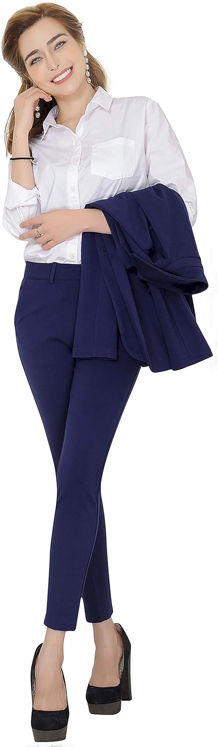 Marycrafts Women’s Two Piece Suits – Business Blazer Pant Suit Set, Professional Work Outfit for Office