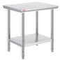 Vevor Mophorn Stainless Steel Work Table 36x24 Inch with 4 Wheels, Casters Heavy Duty Food Prep Worktable for Commercial Kitchen Restaurant, Silver