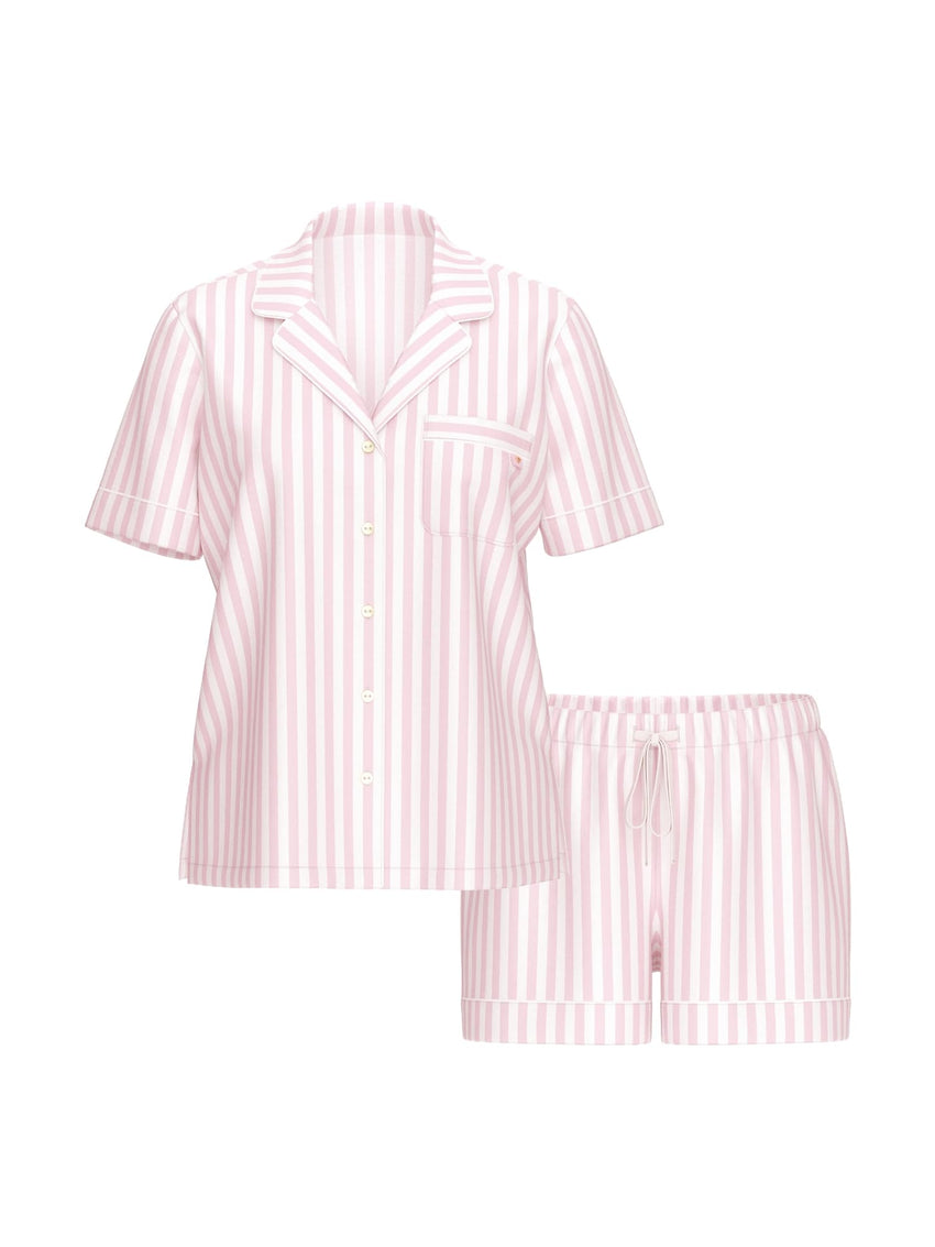 Victoria's Secret Modal Pajama Set, Short Sleeve Button Down Shirt and Shorts, Sleepwear for Women (XS-XXL)