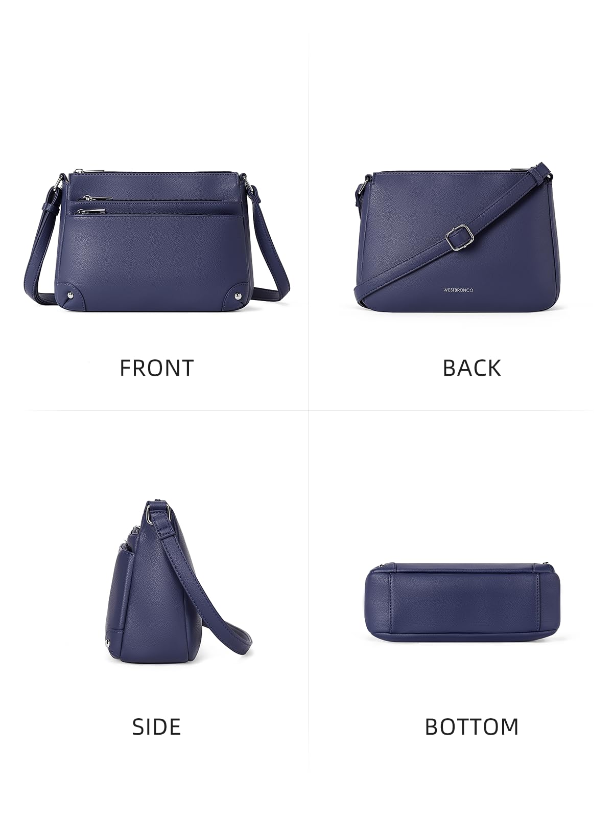 WESTBRONCO Crossbody Bags for Women, Medium Size Shoulder Handbags, Satchel Purse with Multi Zipper Pocket