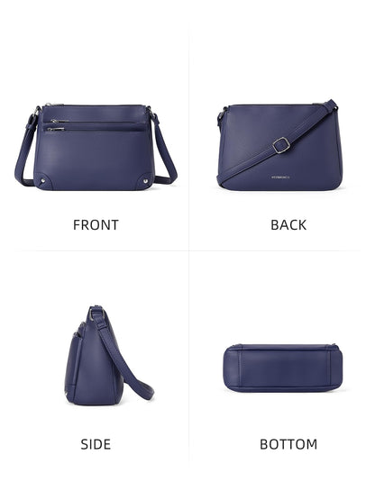 WESTBRONCO Crossbody Bags for Women, Medium Size Shoulder Handbags, Satchel Purse with Multi Zipper Pocket