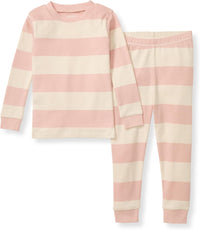 Burt's Bees Baby Girls' Pajamas, 2-Piece Long Sleeve Tee and Pants Organic Cotton PJ Set