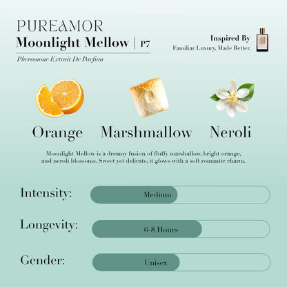 PUREAMOR Pheromone Perfume for Women, Moonlight Mellow Extrait de Parfum - Long Lasting Sweet Floral Gourmand Scent, 30% High Concentration, Full Size Fragrance Spray, 1.0 oz / 30 ml