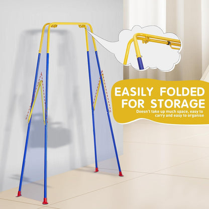 Baby Jumper with Stand, Toddler Swing Set forIndoor/Outdoor Play, Jumper for Baby 6-24 Months,Baby Jumpers and Bouncers with Adjustable Chain,Easy to Assemble & Store