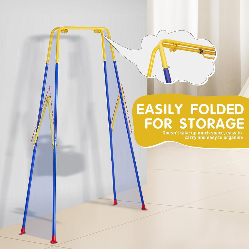 Baby Jumper with Stand, Toddler Swing Set forIndoor/Outdoor Play, Jumper for Baby 6-24 Months,Baby Jumpers and Bouncers with Adjustable Chain,Easy to Assemble & Store