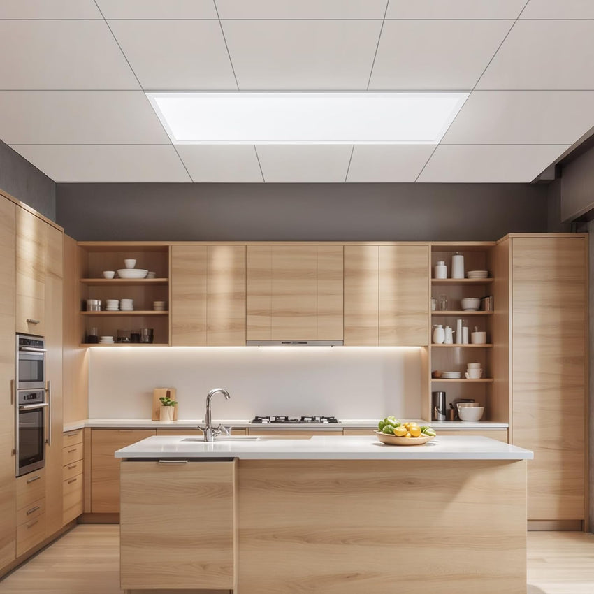VEVOR 1x4 FT LED Flat Panel Light, 5700 LM, Flush Mount LED Drop Ceiling Lighting Fixture with 3 Color Selectable 3000K/4000K/5000K, 25W/30W/40W, 0-10V Dimmable, Ultra Slim for Home Kitchen, 2 Pack