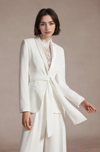 Pant Suits for Women Dressy Casual 2 Piece Womens Suit with Belt Elegant Womens Suits for Wedding Guest Prom