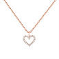 PAVOI 14K Gold Plated Cubic Zirconia Heart Necklace | Cute Dainty Love Pendant Necklaces for Women - Valentines Day Trendy Jewelry