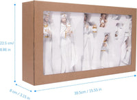 Nativity Sets for Christmas Indoor, Hand-Painted Nativity Scene Indoor 7.5" Holiday Decoration, 9-Piece Set