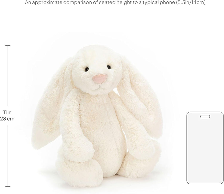 Jellycat Bashful Cream Bunny Stuffed Animal, Large 14 inches - Rabbit and Bunny Plush Toy - Classic Children's Gift