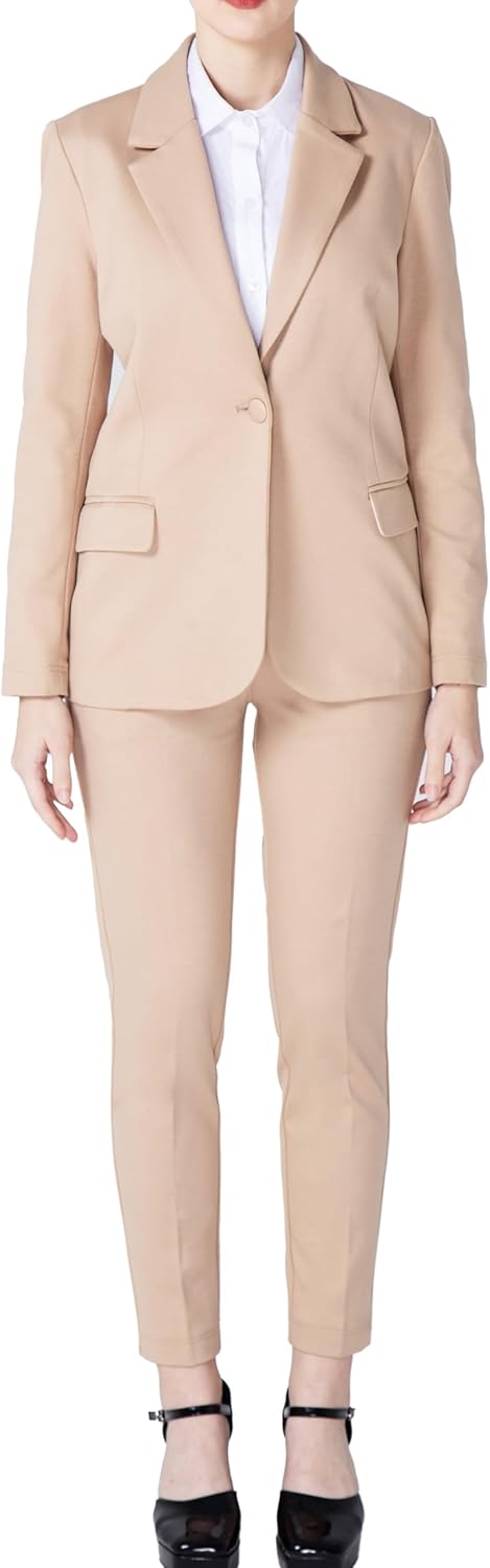 Marycrafts Women’s Two Piece Suits – Business Blazer Pant Suit Set, Professional Work Outfit for Office