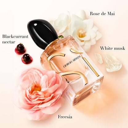 Armani Beauty - Sì - Eau de Parfum - Women's Perfume - Modern Chypre Fragrance - Blackcurrant Nectar, Rose De Mai & Freesia, Patchouli Notes