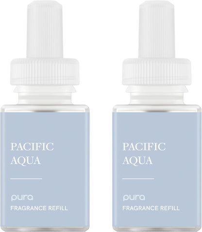 Pura Smart Home Air Diffuser - Smart Air Diffuser - Up to 120-Hours of Luxury Fragrance per Refill - Spring & Summer Fragrance - 2 Pack, Linens & Surf