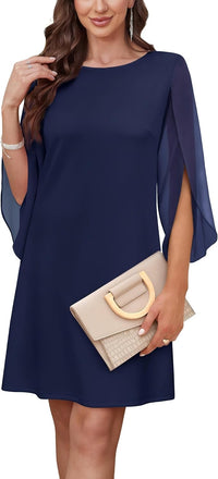 RUMIA Womens Cocktail Dresses Flutter Sleeve Wedding Guest Dresses for Women 2025 Trendy