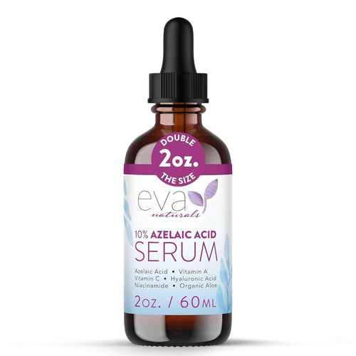 Eva Naturals 10% Azelaic Acid Serum for Face – Niacinamide, Hyaluronic Acid – Redness Relief, Dark Spots, Uneven Skin Tone, Texture, Pores, Topical Booster for Clearer, Smoother Skin, 2oz