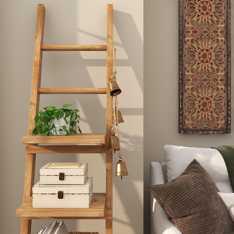 Deco 79 Rustic Metal Cowbell Decorative Bells, 4" x 3" x 29.01", Gold